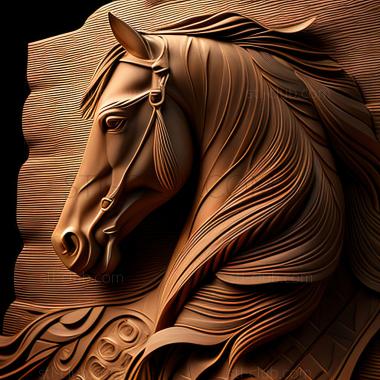 3D model st Comanche horse famous animal (STL)